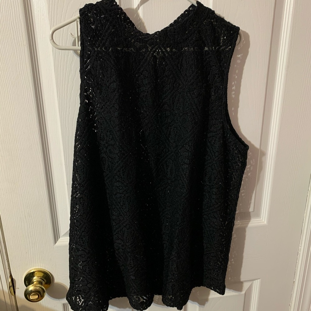 Loft Mock Neck Lace Shirt